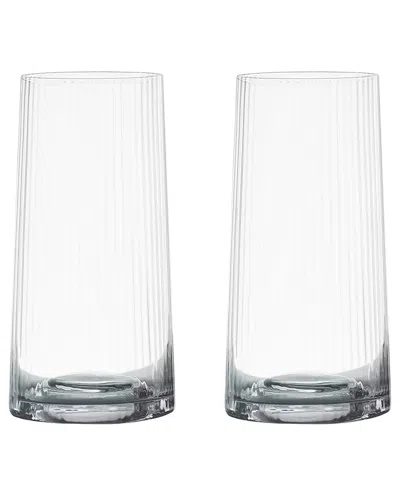 ANTON STUDIO DESIGNS ANTON STUDIO DESIGNS SET OF 2 EMPIRE CLEAR HIGHBALL TUMBLERS
