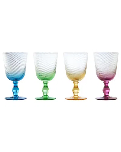 ANTON STUDIO DESIGNS ANTON STUDIO DESIGNS SET OF 4 SWIRL WINE GLASSES