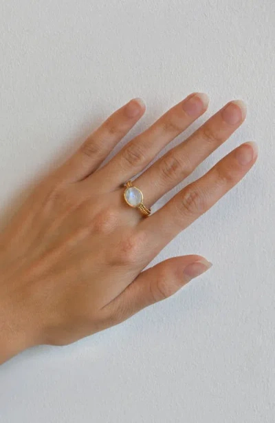 ANZIE ANZIE CLASSIQUE OVAL DEW DROP RING