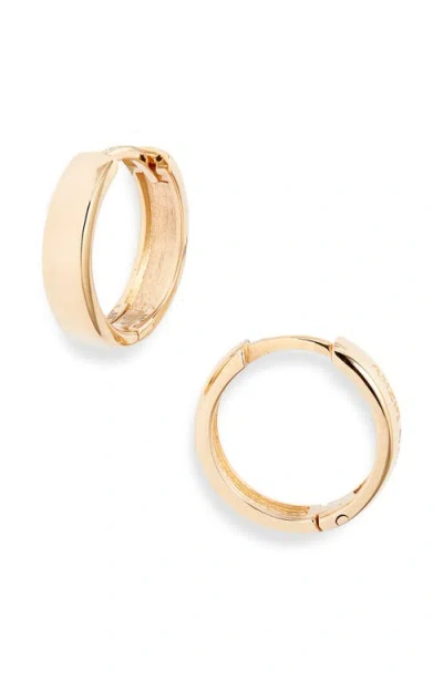 ANZIE ANZIE CLASSIQUE WIDE HUGGIE HOOP EARRINGS