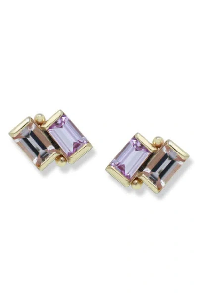 ANZIE ANZIE CLÉO DEUX CARRÉ STUD EARRINGS