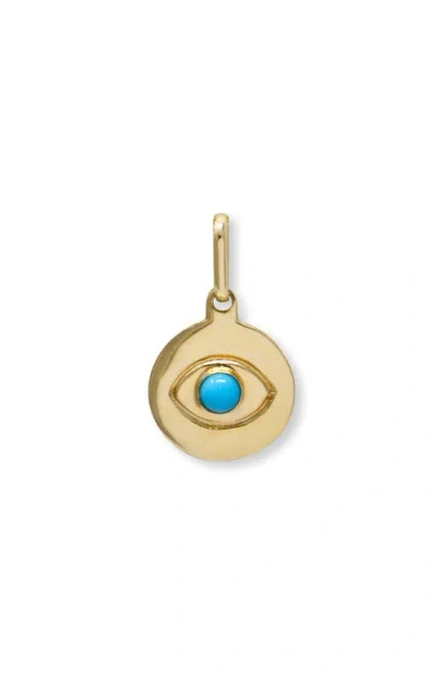 ANZIE ANZIE EVIL EYE DISC PENDANT