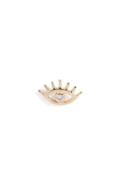 ANZIE ANZIE MEL SOLDERA SINGLE EVIL EYE STUD EARRING