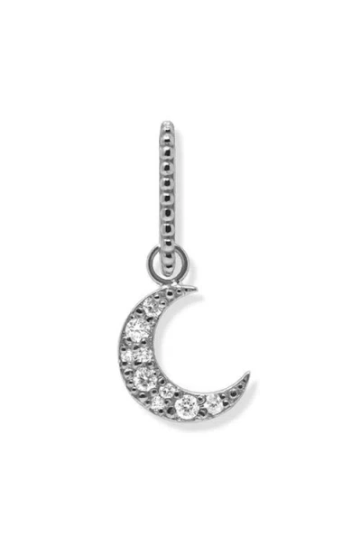ANZIE ANZIE PAVÉ CRESCENT MOON CHARM