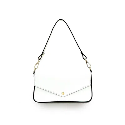 APATCHY LONDON WOMEN'S THE MUNRO WHITE LEATHER SHOULDER BAG