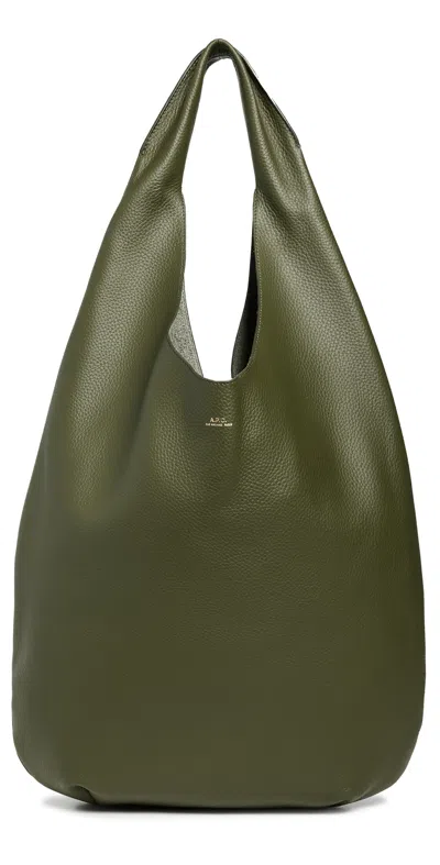 APC A. P.C. LE NEIGE HOBO BAG JAD DARK KHAKI