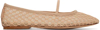 APC BEIGE SWAN BALLERINA FLATS
