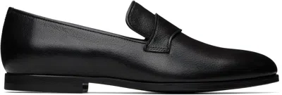 APC BLACK ANASTASIA BARBIERI EDITION LEATHER LOAFERS