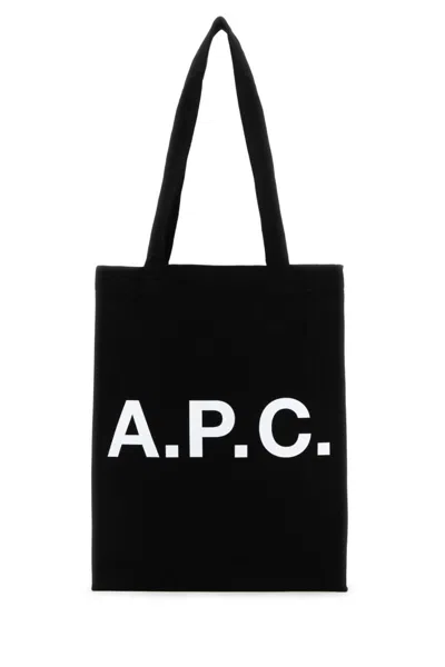 APC A. P.C. MEN BLACK CANVAS LOU TOTE, ONESIZE LUXURY TOTES FOR MEN DARVEYS