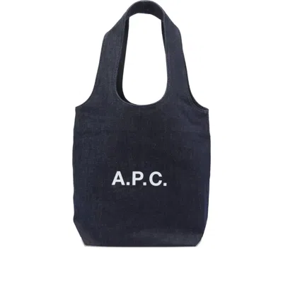 APC A.P.C. BLUE TOTE BAGS WOMEN