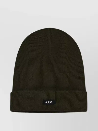 APC 'FALL' RIBBED CUFFED WOOL BEANIE