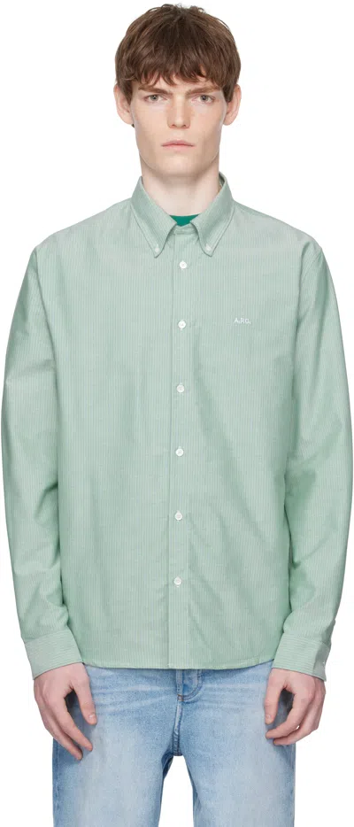 APC GREEN & PURPLE GREG SHIRT
