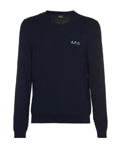 APC A.P.C. LOGO EMBROIDERED KNIT JUMPER