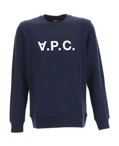 APC A.P.C. FLOCKED LOGO CREWNECK SWEATSHIRT