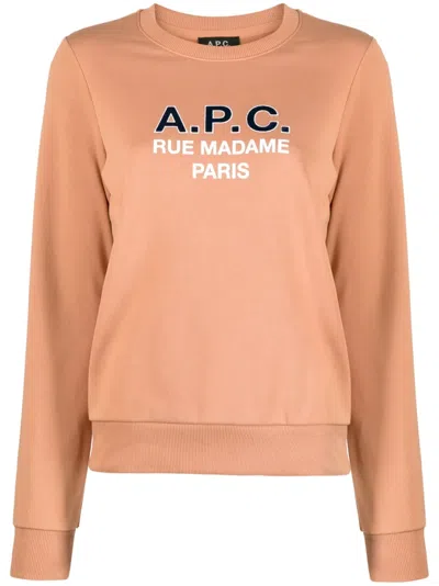 APC MADAME LOGO-PRINT COTTON SWEATSHIRT