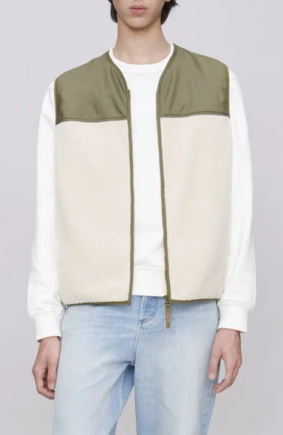 APC A.P.C. MARTY COLORBLOCK FLEECE VEST