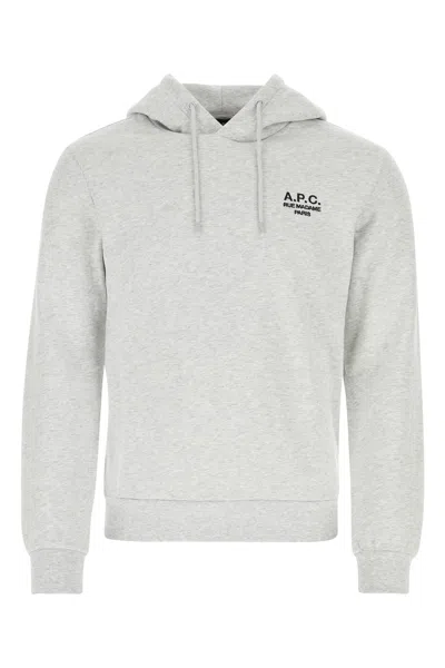 APC MELANGE GREY COTTON SWEATSHIRT