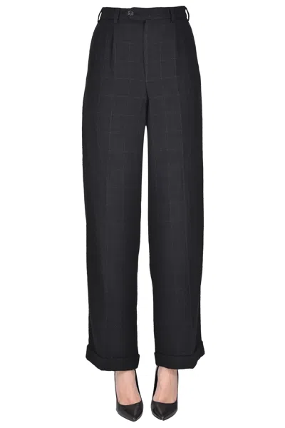 APC TWEED WIDE LEG TROUSERS
