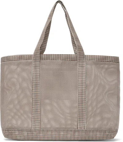 APC WHITE & BEIGE NAVIRE TOTE