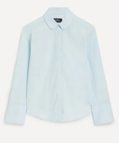 APC A.P.C. WOMEN'S LINDA PALE BLUE SHIRT