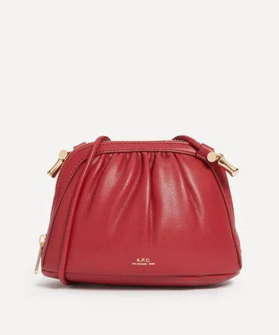 APC A.P.C. WOMEN'S SMALL NINON DRAWSTRING VEGAN LEATHER BAG