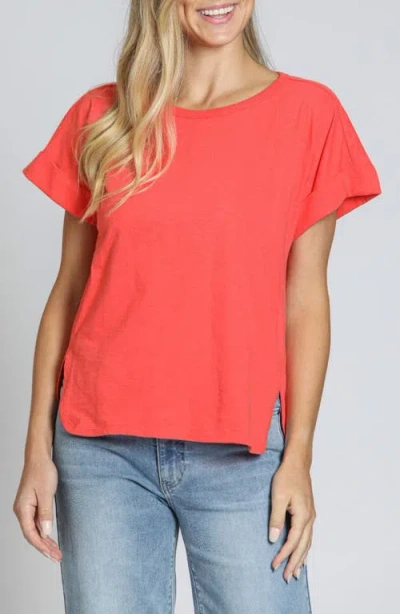 APNY APNY HIGH-LOW HEM CUFFED T-SHIRT