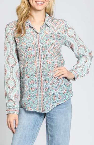 APNY APNY PRINT BUTTON-UP SHIRT