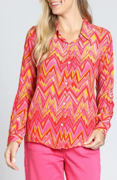 APNY APNY PRINT BUTTON-UP SHIRT