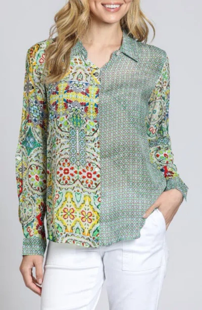 APNY APNY PRINT BUTTON-UP SHIRT