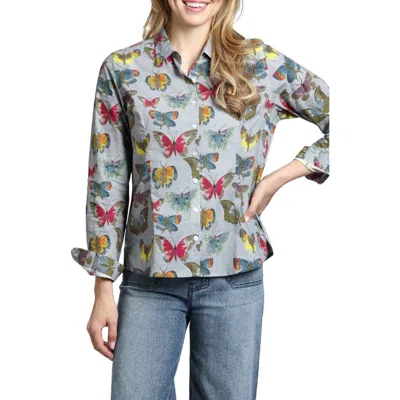 APNY APNY PRINT POPLIN BUTTON-UP SHIRT