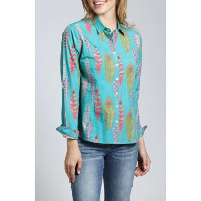 APNY APNY PRINT POPLIN BUTTON-UP SHIRT