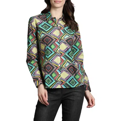 APNY APNY PRINT POPLIN BUTTON-UP SHIRT
