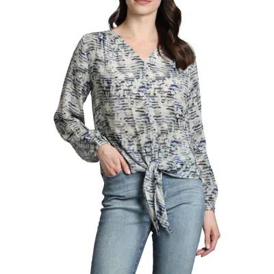 APNY APNY PRINT TIE FRONT TOP