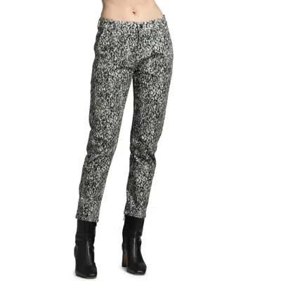 APNY APNY SCRIBBLE ABSTRACT PRINT STRETCH COTTON CROP PANTS