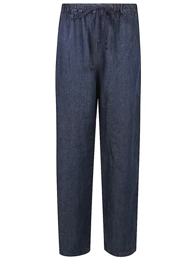APUNTOB APUNTOB LINEN STRIAGH-LEG TROUSERS