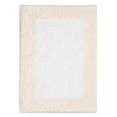 AQUA BORDERED BATH RUG - EXCLUSIVE