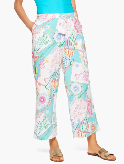 AQUA CLUB PLUS SIZE - AQUA CLUB GAUZE PANTS COVER-UP - CÃ´TE D'AZUR - VIVID TURQUOISE - 3X - 100% COTTON TALBO