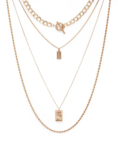 AQUA FOUR-LAYER COIN PENDANT NECKLACE, 18 - EXCLUSIVE