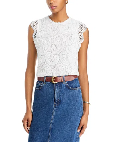 AQUA PAISLEY LACE TOP - EXCLUSIVE