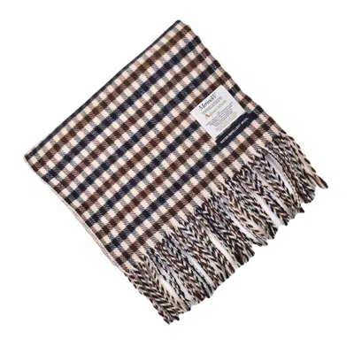 AQUASCUTUM MERINO WOOL CLUB CHECK SCARF