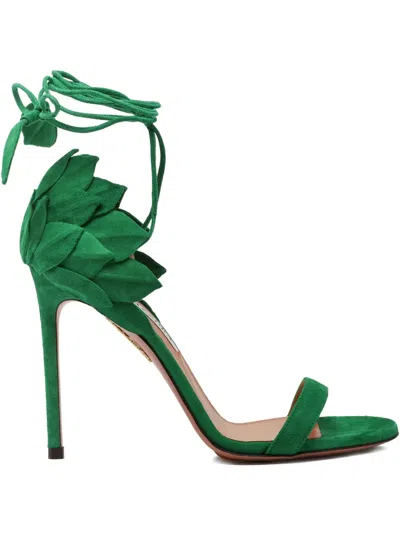 AQUAZZURA 105MM HIBISCUS SANDALS