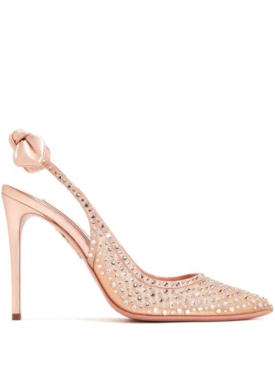 AQUAZZURA 85MM CRYSTAL-EMBELLISHED PUMPS