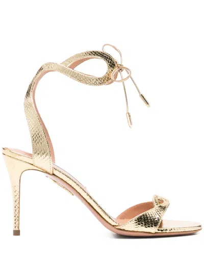 Aquazzura Shoes Farfetch Aquazzura Beige Suede Aquazzura Bow Tie