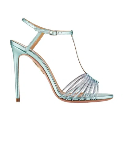 AQUAZZURA AQUAZZURA AMORE MIO CRYSTAL EMBELLISHED SANDALS