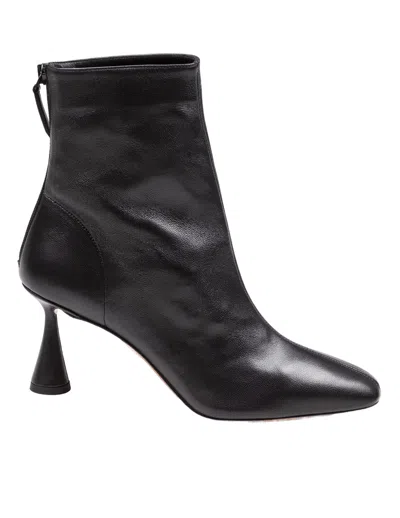 AQUAZZURA AQUAZZURRA AMORE BOOTIE 75 IN BLACK LEATHER