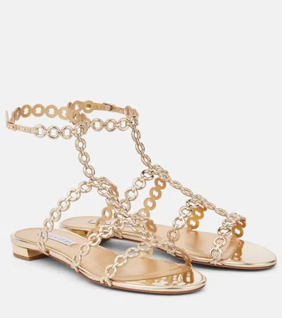 AQUAZZURA INFINITY CHAIN SANDALS