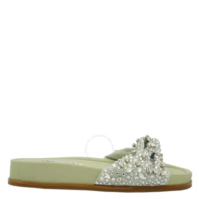 AQUAZZURA AQUAZZURA LADIES COOL MINT ASJA CRYSTAL SANDALS