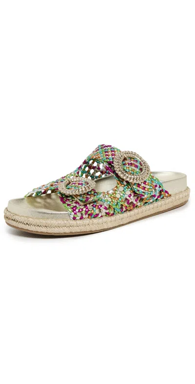 AQUAZZURA RIVERA FOOTBED FLATS MULTICOLOR