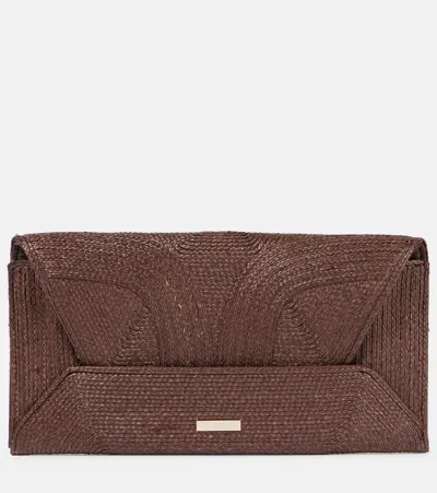 AQUAZZURA VACANZA SMALL RAFFIA CLUTCH