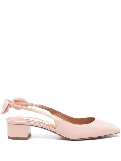 AQUAZZURA VERY BOW TIE BALLERINAS